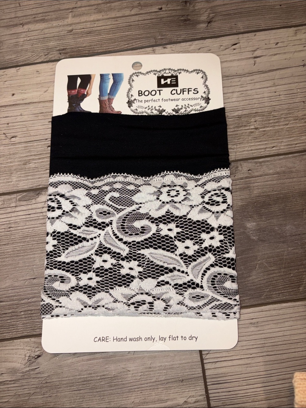 NWT Black Lace Boot Cuffs